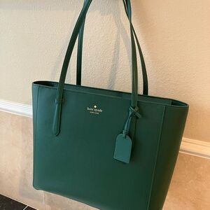 Kate Spade Green Saffiano Leather Tote